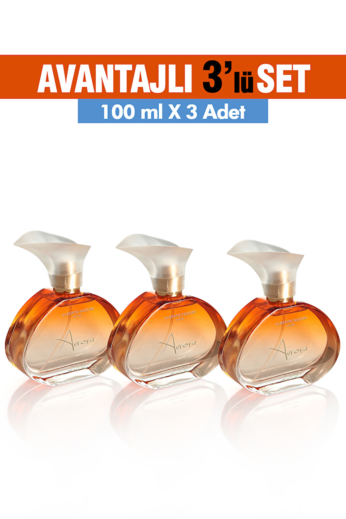 3'Lü Set Alberto Taccini AURORA Kadın Parfümü -100 ml