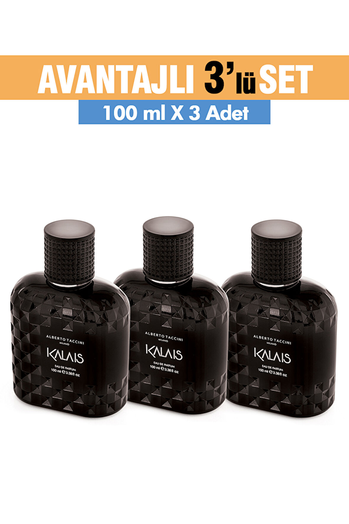 3'Lü Set Alberto Taccini KALAIS Erkek Parfümü - 100 ml