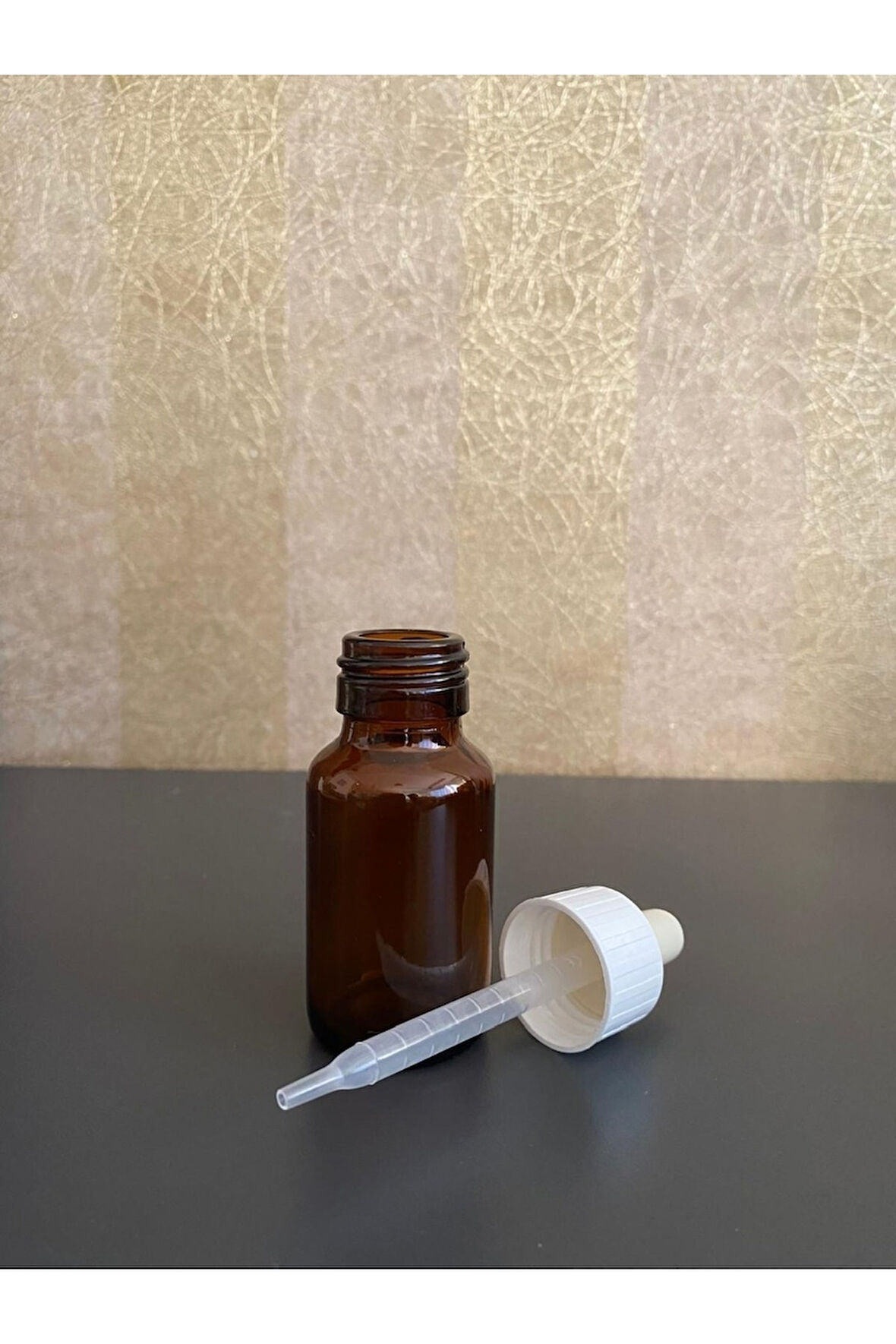 30ml kahverengi cam ecza şişesi plastik damlalıklı çubuklu, 12 adet, ecza şişesi, cam şişe, amber şişe,kozmetik şişe