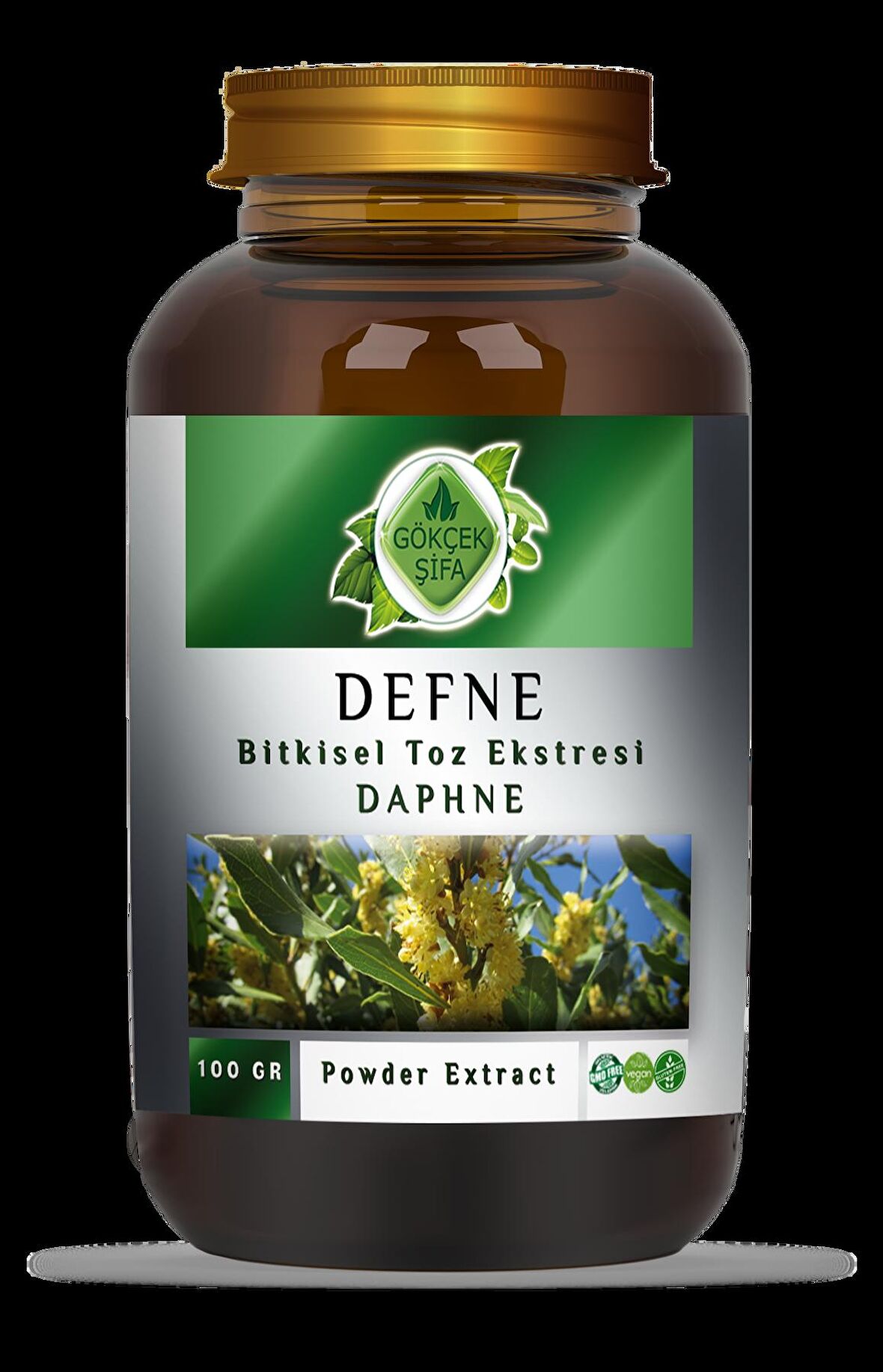 Defne Toz Ekstresi (DAPHNE POWDER EXTRACT) 100 Gr. Cam Kavanoz