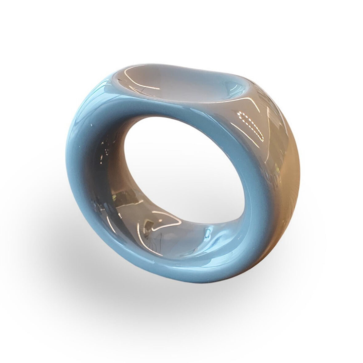 Therapium Naturalis Seramik El Yapımı Yüzük Model Buhurdanlık Gri