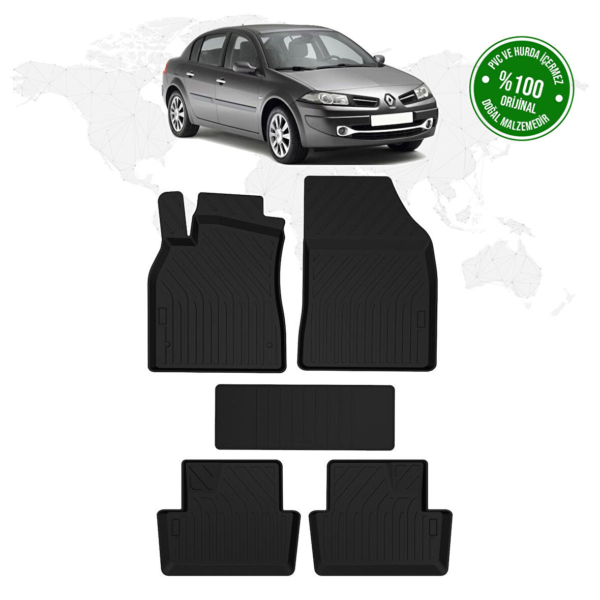 Renault Megane 2 Sedan 4D Havuzlu Paspas 2002 – 2008 Model