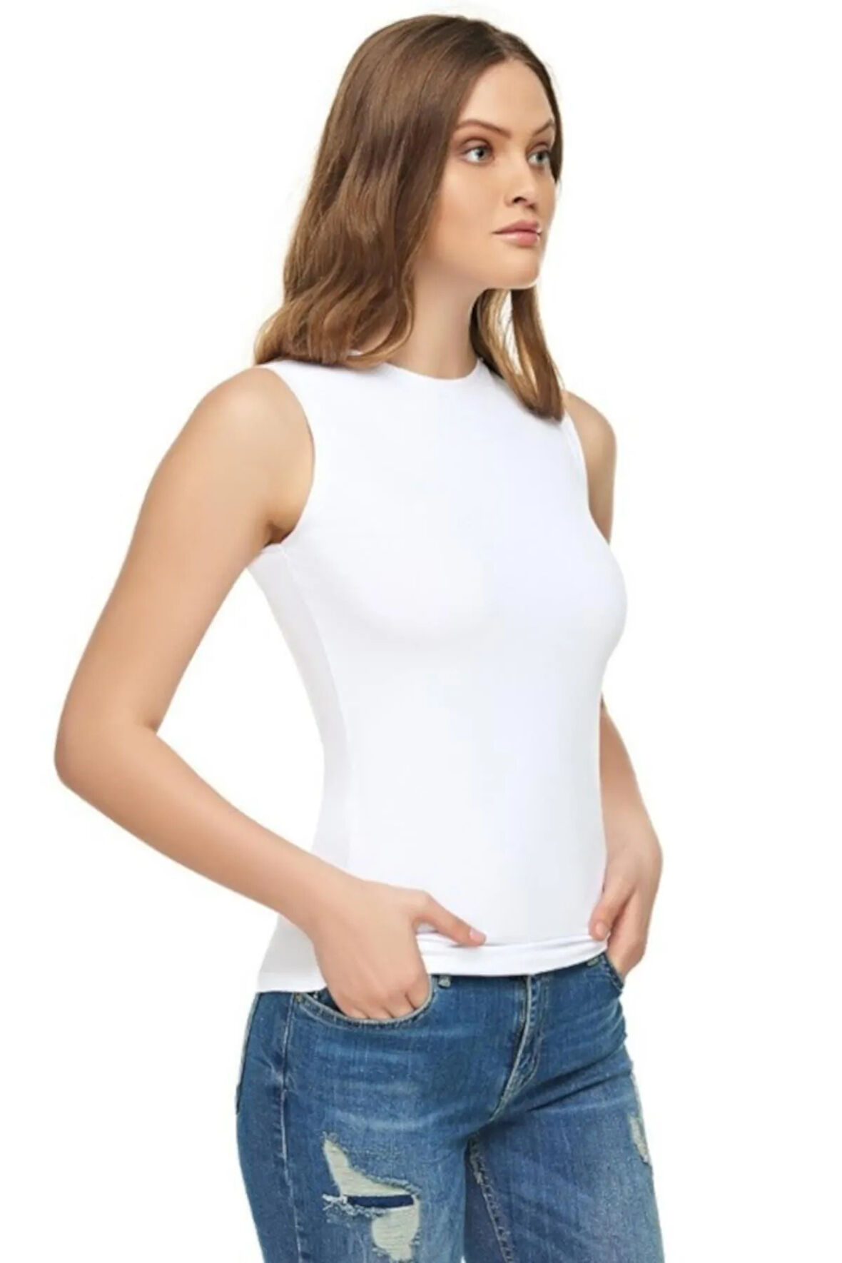 8'li Paket 0 Kol Kadın Body