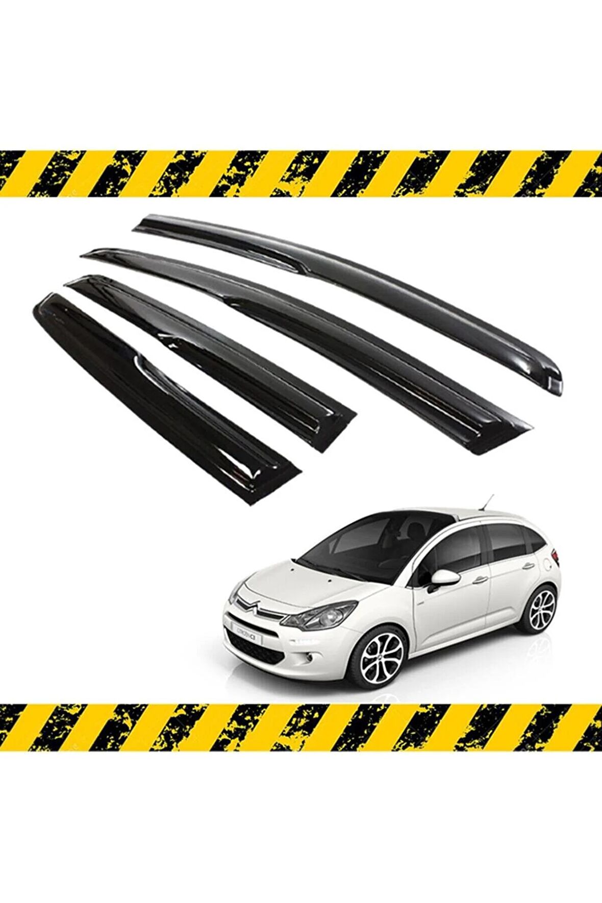 Citroen C3 Mügen Cam Rüzgarlığı Hb 2009 - 2016 Arası 4 Lü Set