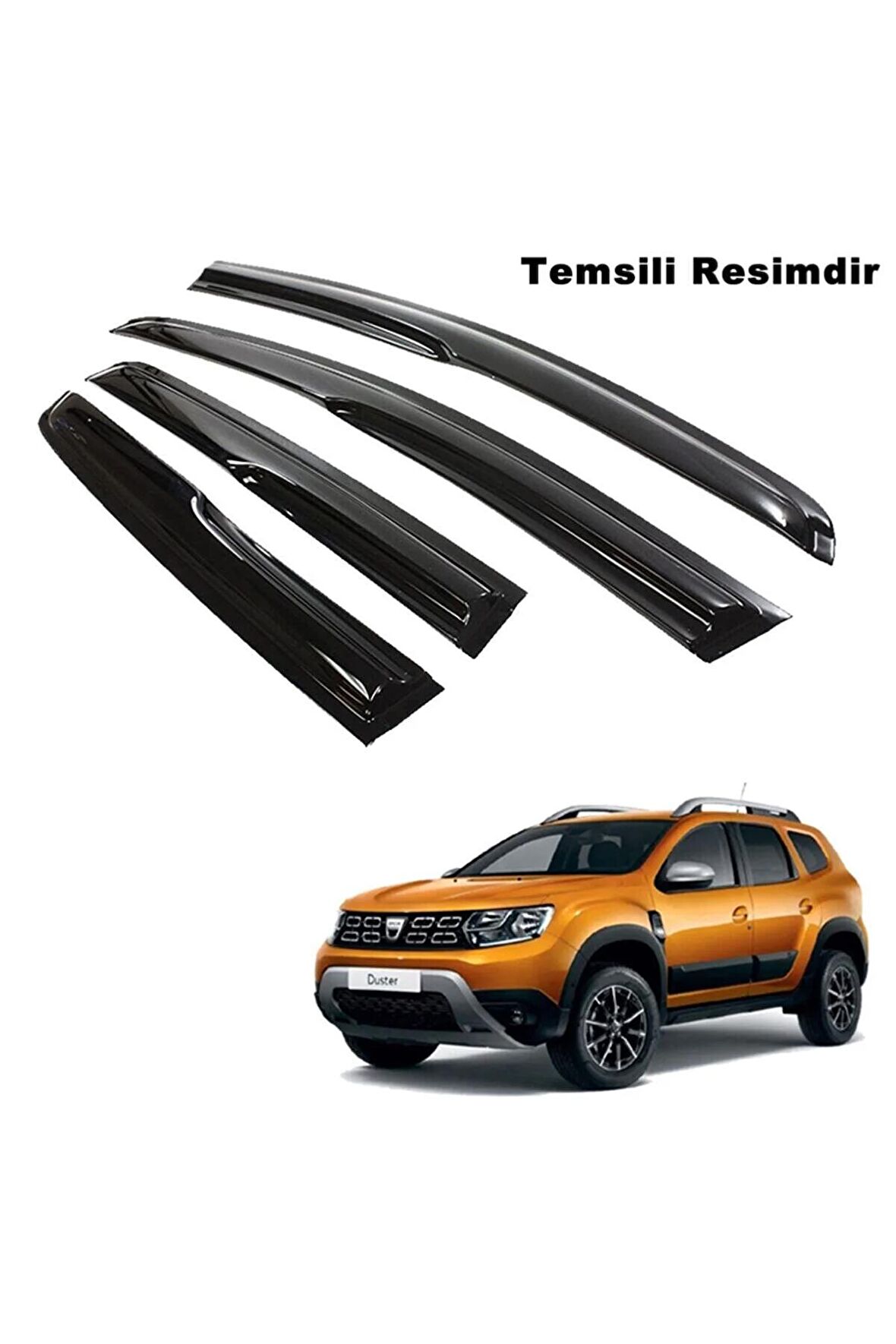 Dacia Duster Mügen Cam Rüzgarlığı 2018 Sonrası 4 Lü Takım