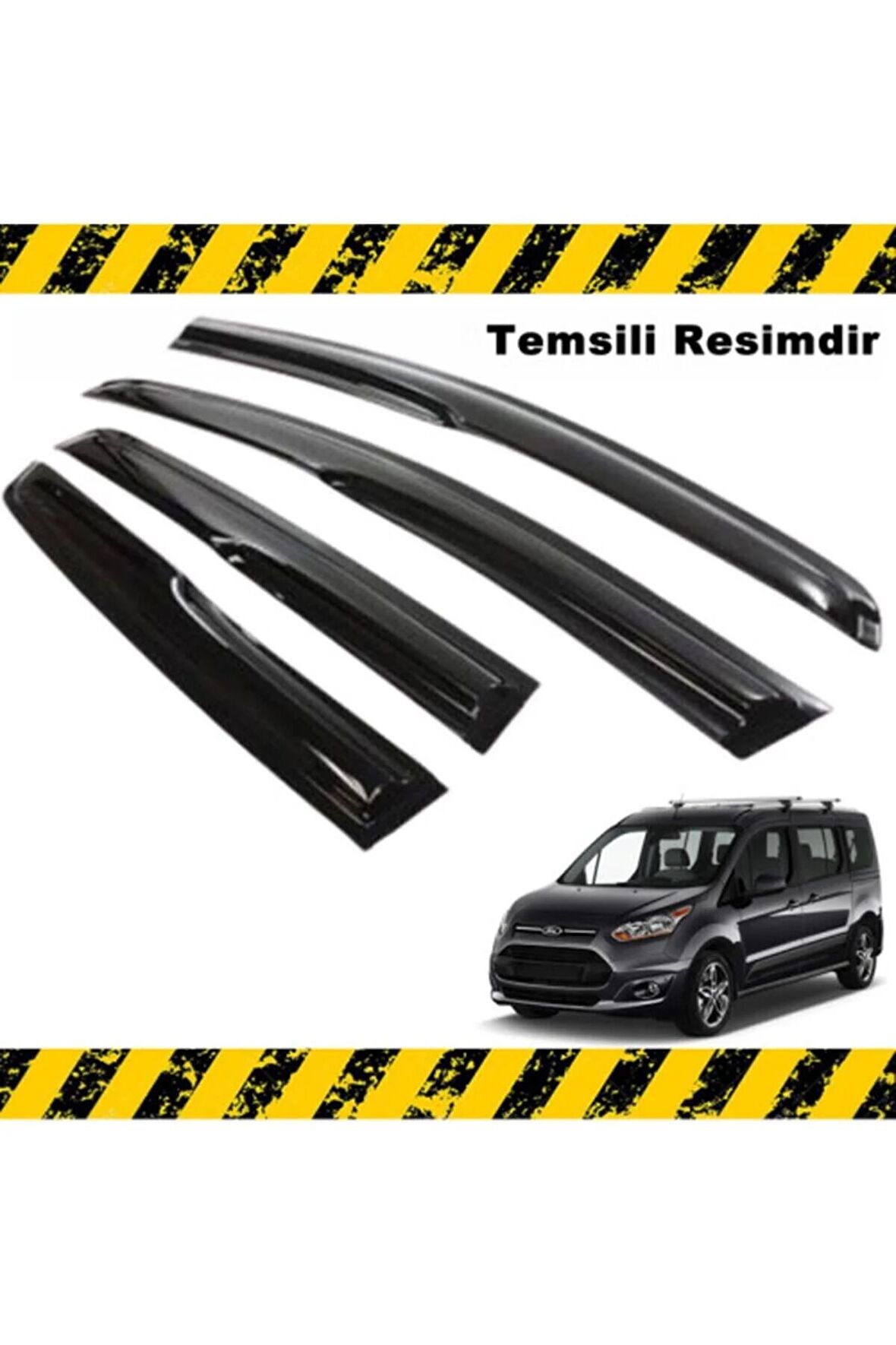 Ford Connect Mügen Cam Rüzgarlığı 2014-2020 Arası Yeni Kasa 4 Lü Set