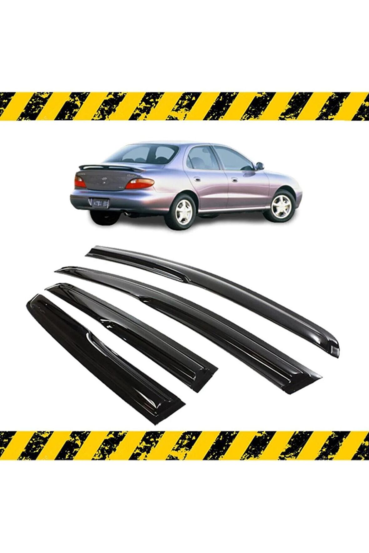 Hyundai Elantra Mügen Cam Rüzgarlığı 1996 - 2001 Arası 4 Lü Set