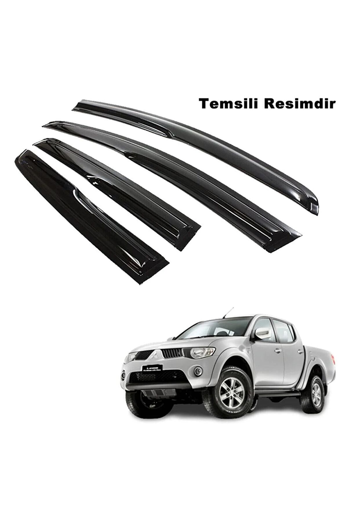 Mitsubishi L200 Mügen Cam Rüzgarlığı 2007-2013 Arası 4 Lü Takım
