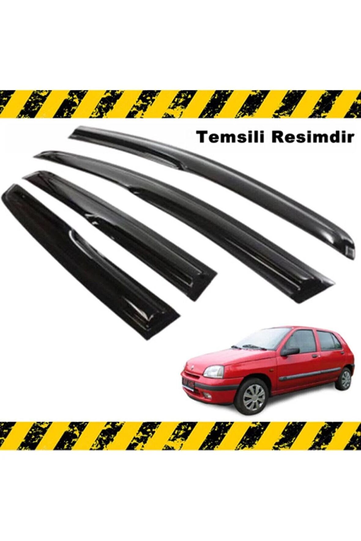 Renault Clio 1 Mügen Cam Rüzgarlığı 4 Kapı Tüm Kasalar 4 Lü Set