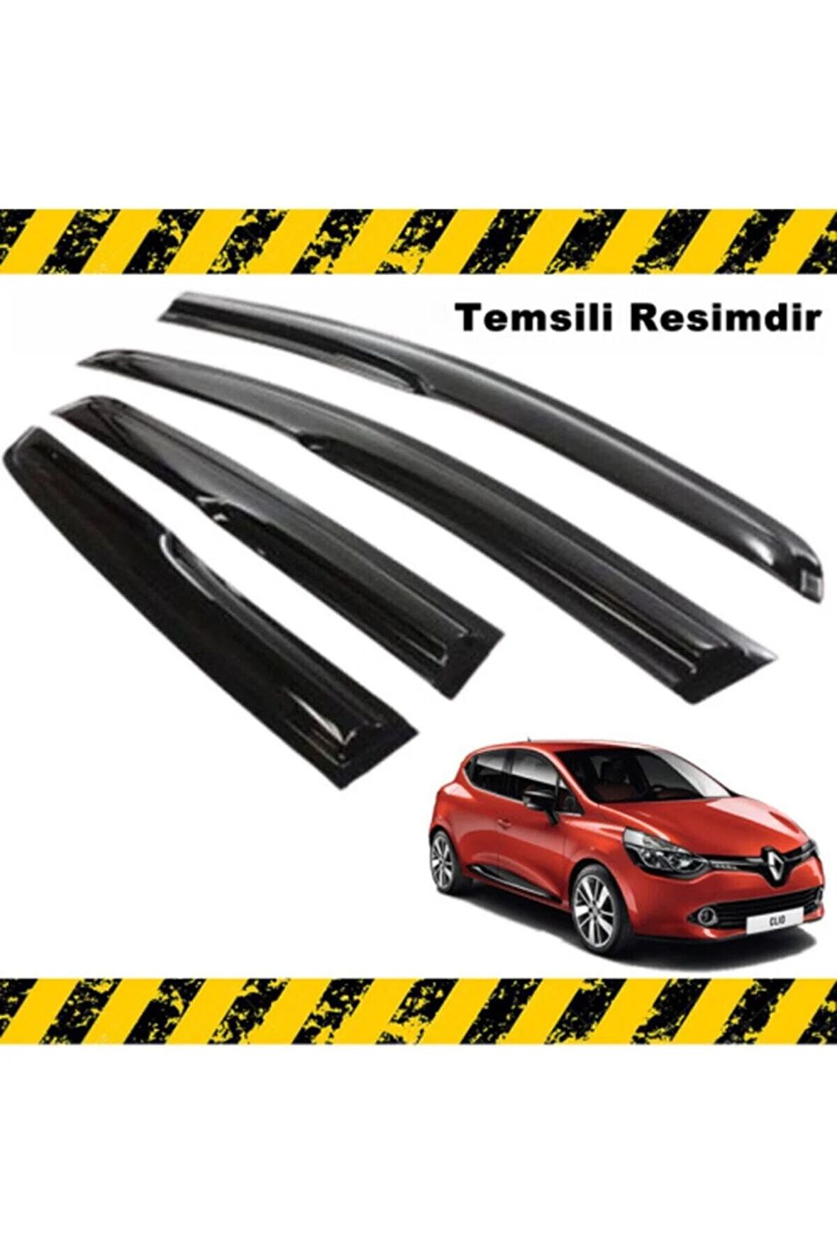 Renault Clio 4 Stw Mügen Cam Rüzgarlığı 2012-2019 Arası 4 Lü Set
