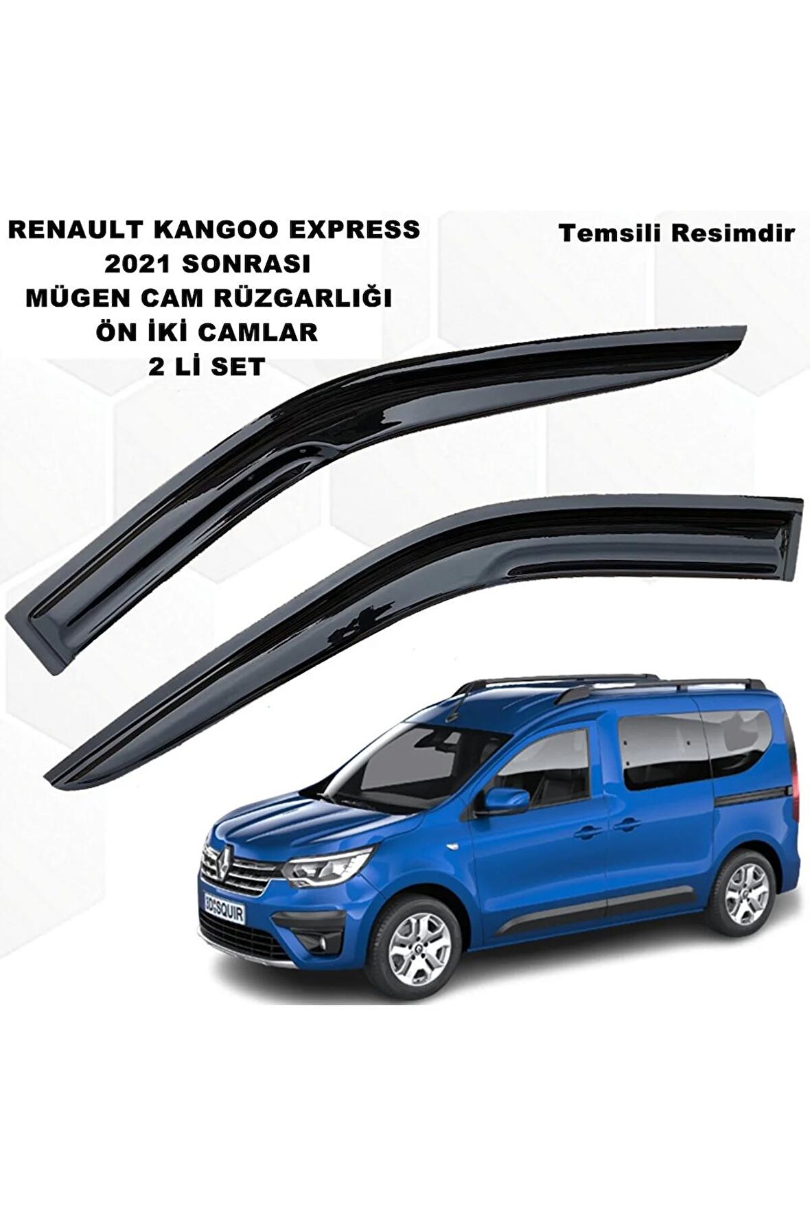 Renault Kangoo Express Mügen Cam Rüzgarlığı 2021 Sonrası Ön Iki Cam 2 Li Set Cam Rüzgarlığı -