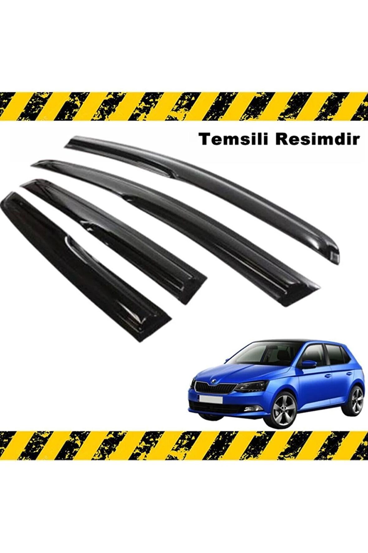 Skoda Fabia Mügen Cam Rüzgarlığı 2014-2020 Arası 4 Lü Set