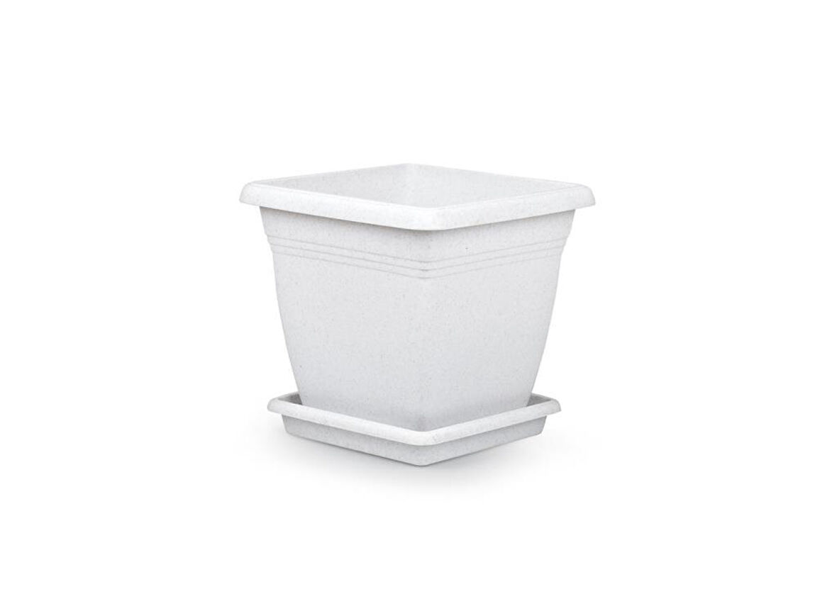 Omnipazar SO-VK01 Villa Kare Tabaklı Saksı 4.6 lt No 1