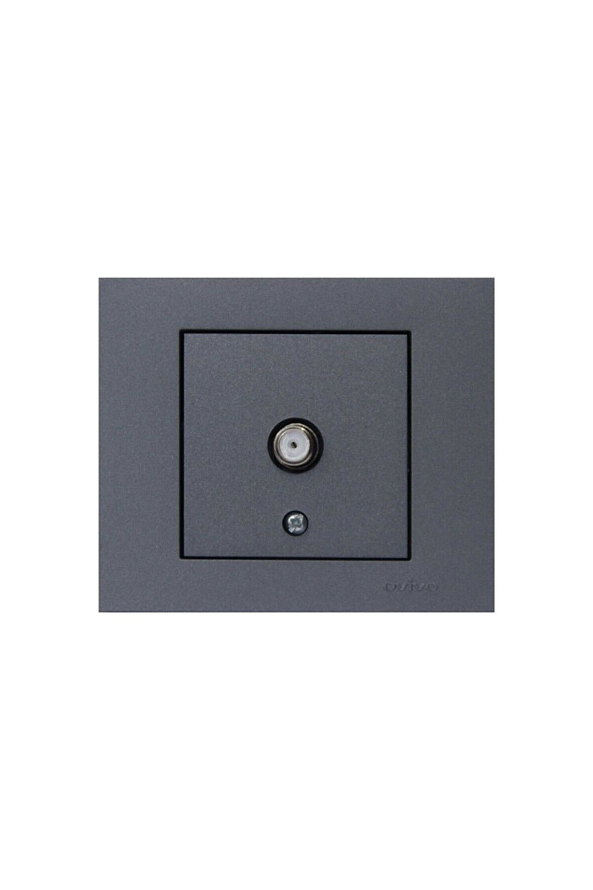 12 Adet Ovivo Grano Füme Uydu Tv Prizi F Konnektör Çerçeve Dahildir