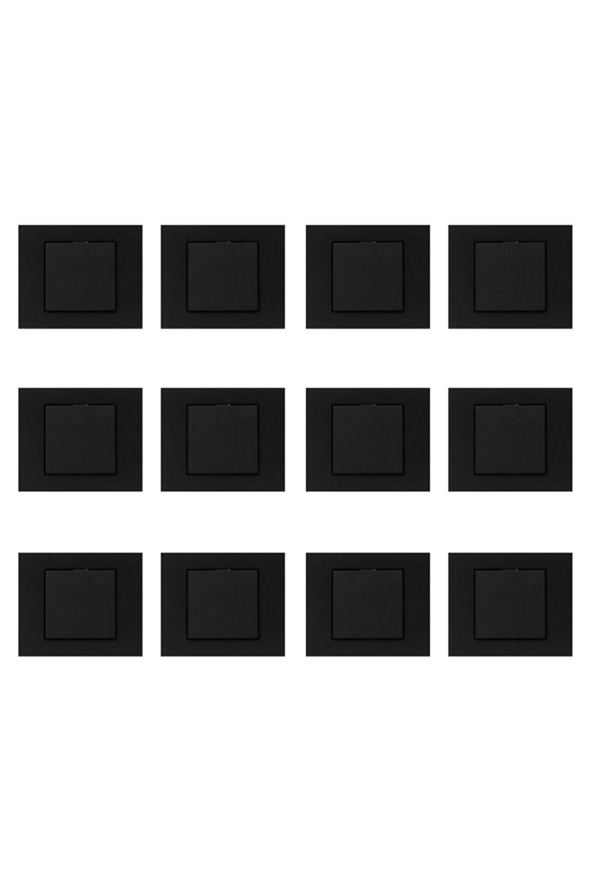 Seldur Grano Siyah Anahtar 12 Adet Çerçeve