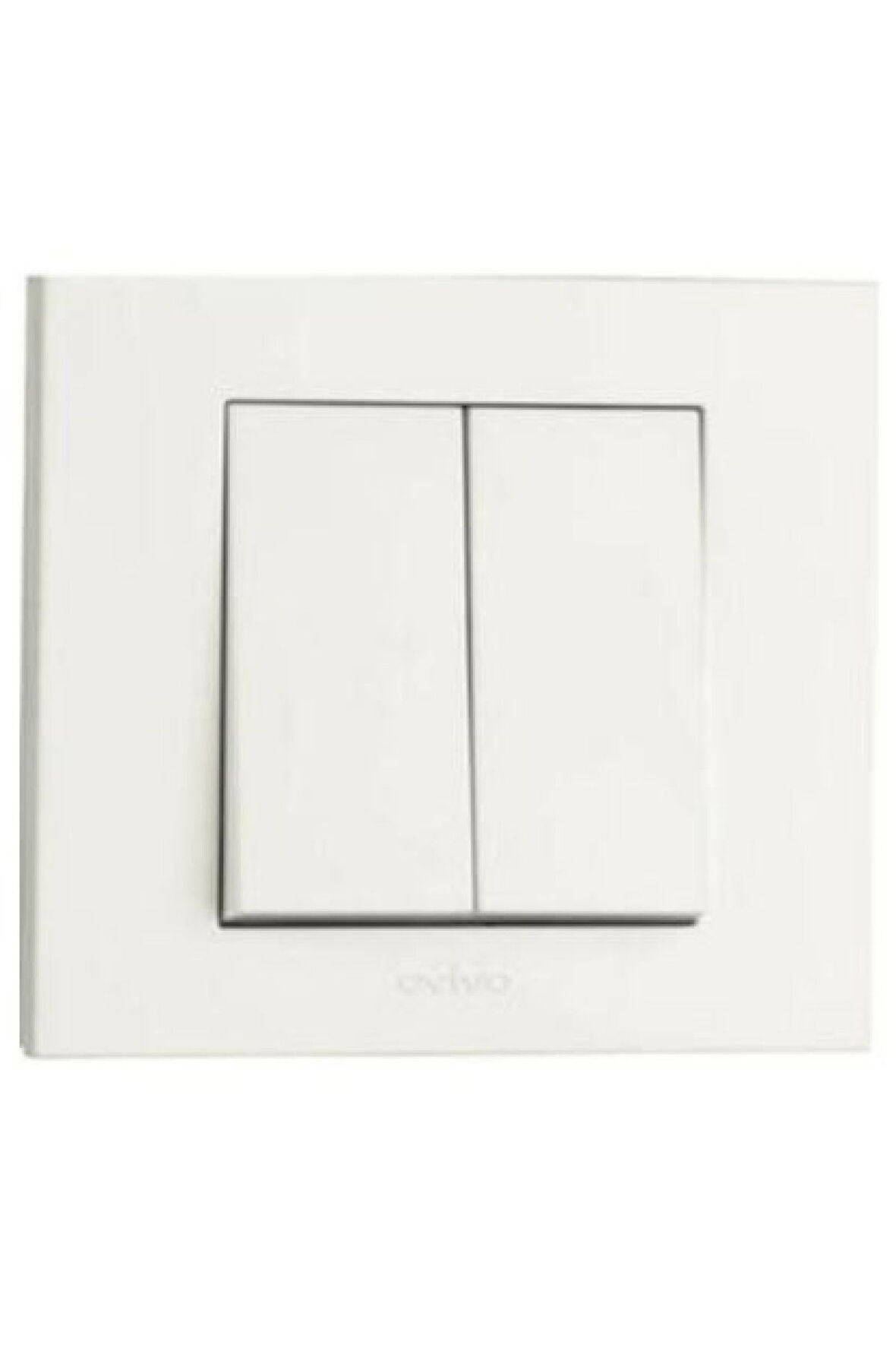 15 Adet Ovivo Grano Beyaz Komitatör İkili Anahtar Çerçeve Dahil