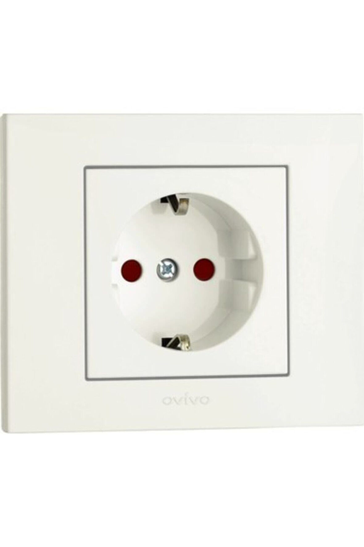 12 Adet Çocuk Korumalı Topraklı Priz Grano Beyaz Çerçeveli