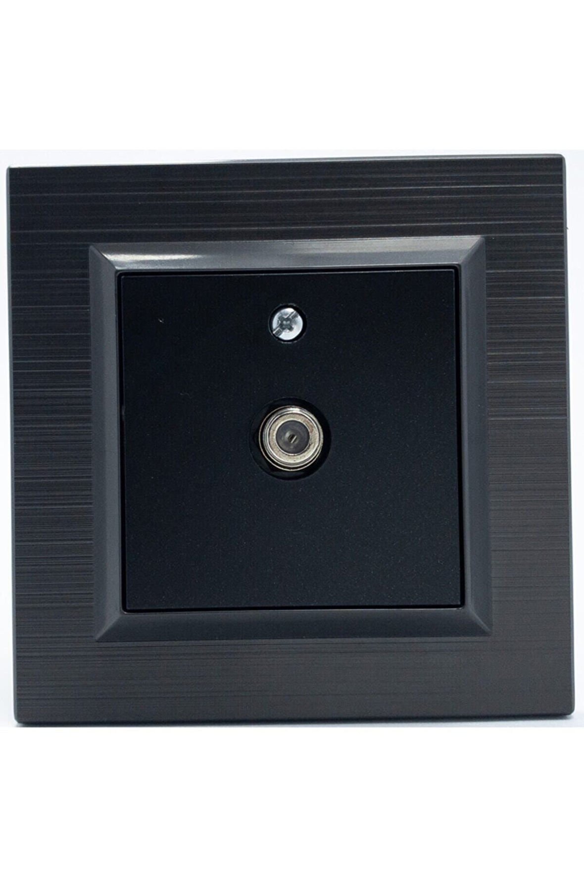 Quantum Antrasit Siyah F Tip Uydu Tv Prizi Mekanizma+çerçeve