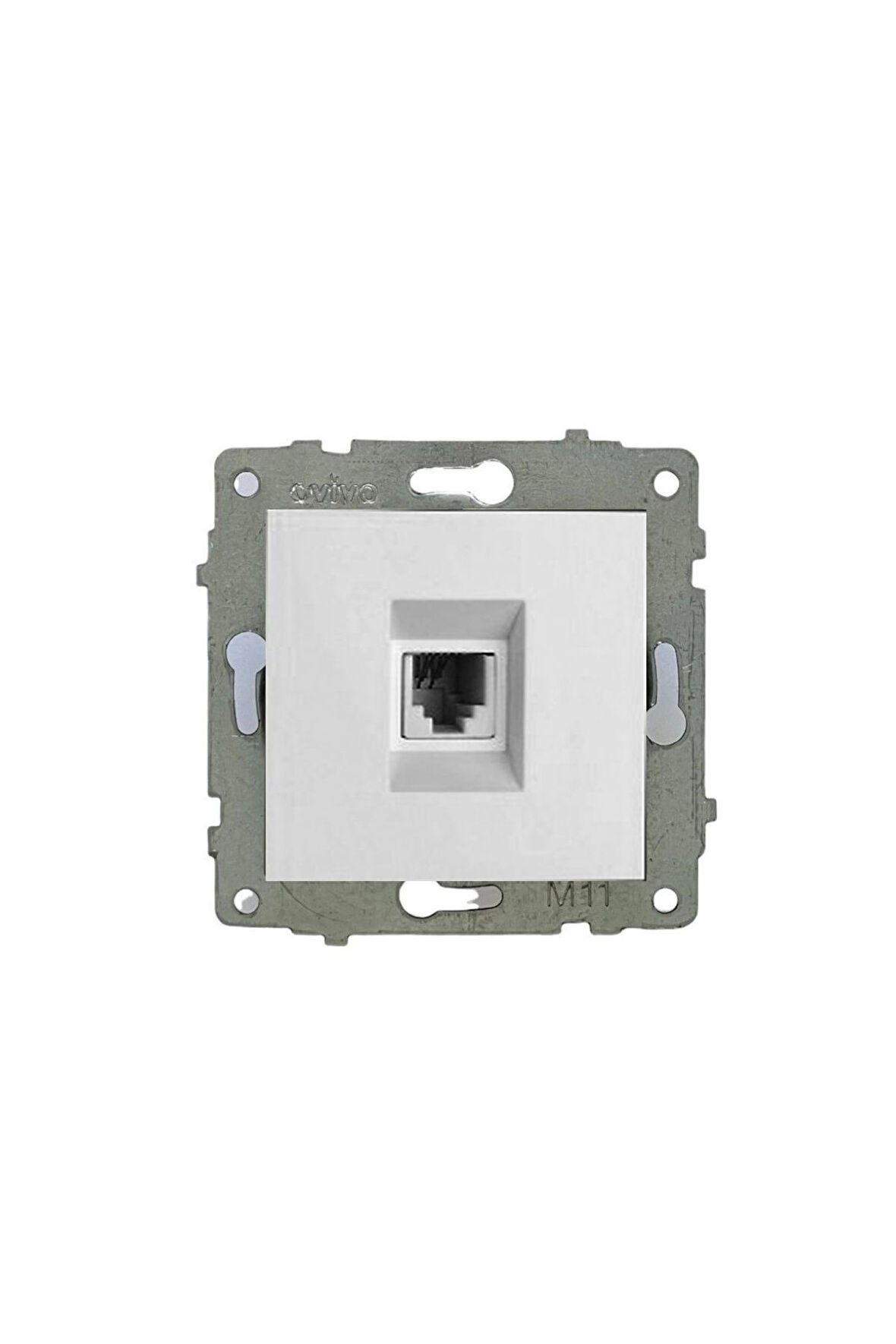 12 Adet Ovivo Grano Beyaz Numeris Telefon Prizi Çerçevesizdir