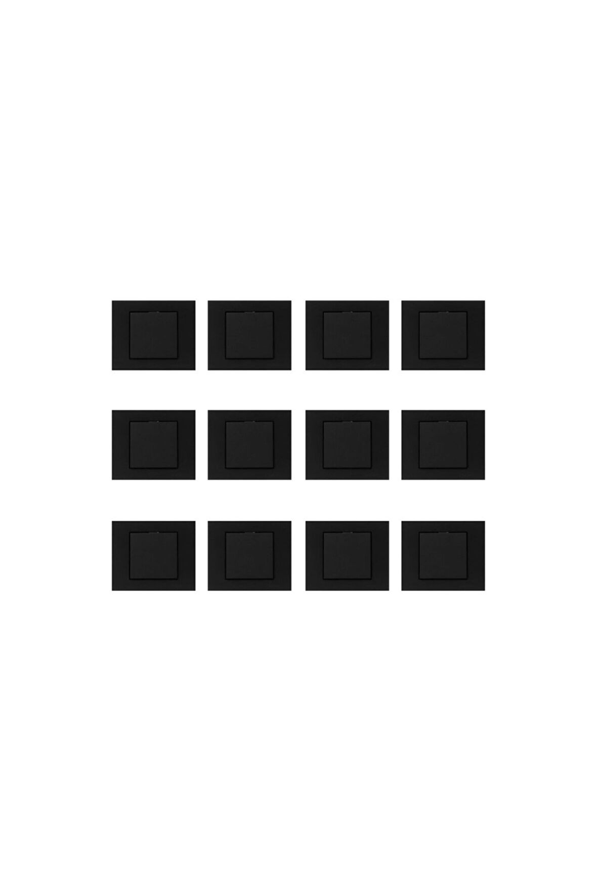 Seldur Grano Siyah Anahtar 12 Adet Çerçeve