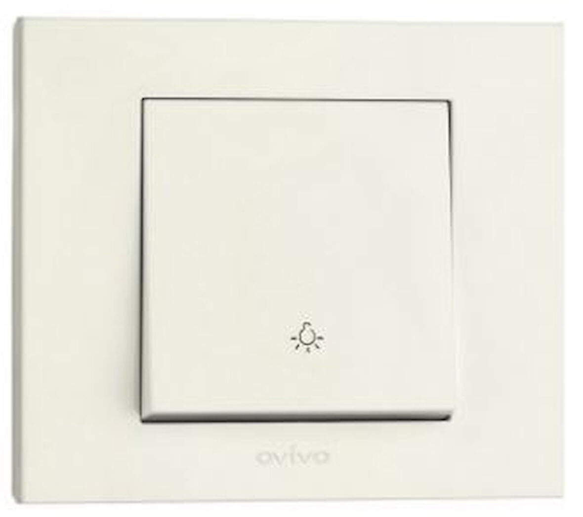 2 Adet Ovivo Grano Beyaz Zil Anahtarı Light Çerçeve Dahil