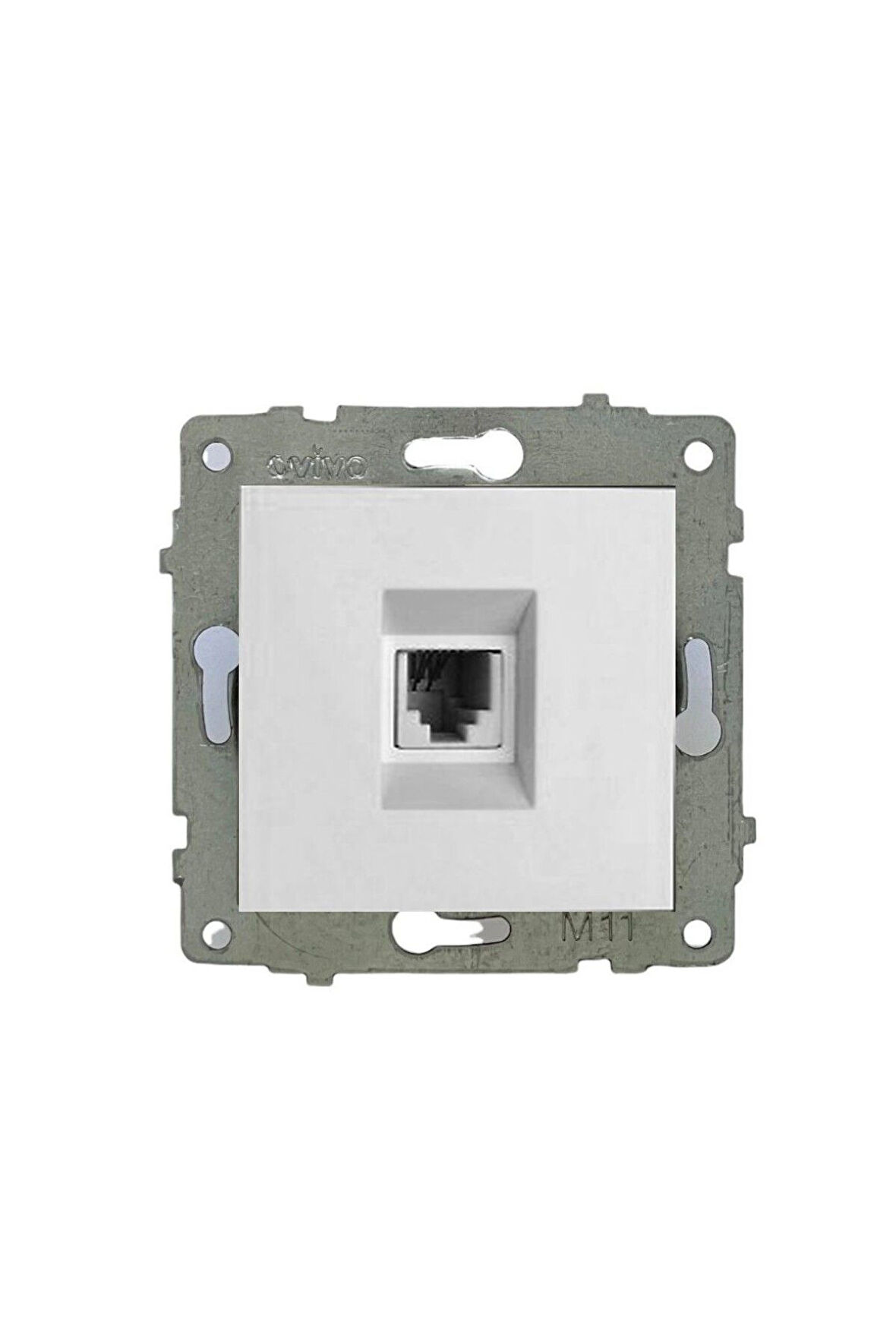 8 Adet Ovivo Grano Beyaz Numeris Telefon Prizi Çerçevesizdir