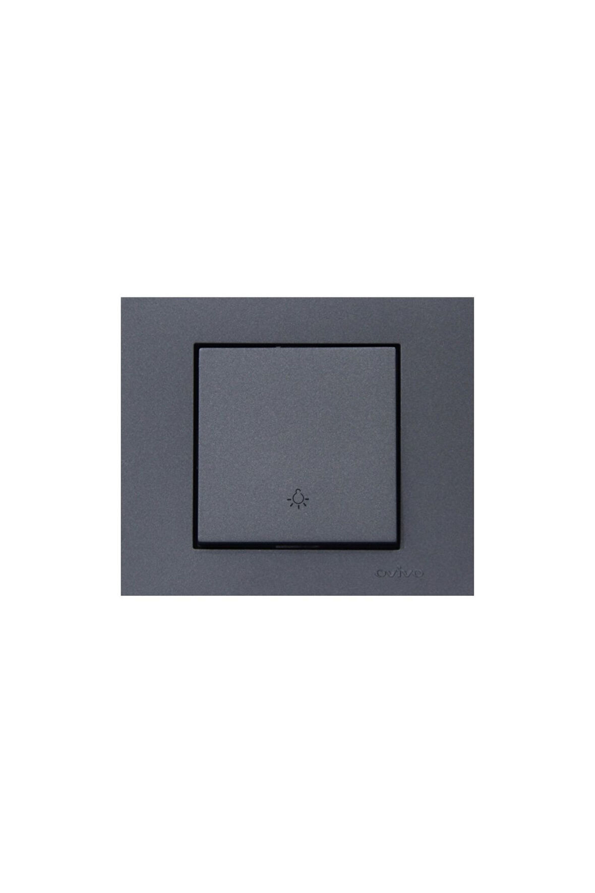 Grano Metalik Füme Zil Anahtarı 9 Adet Çerçeve Dahil (LİGHT)