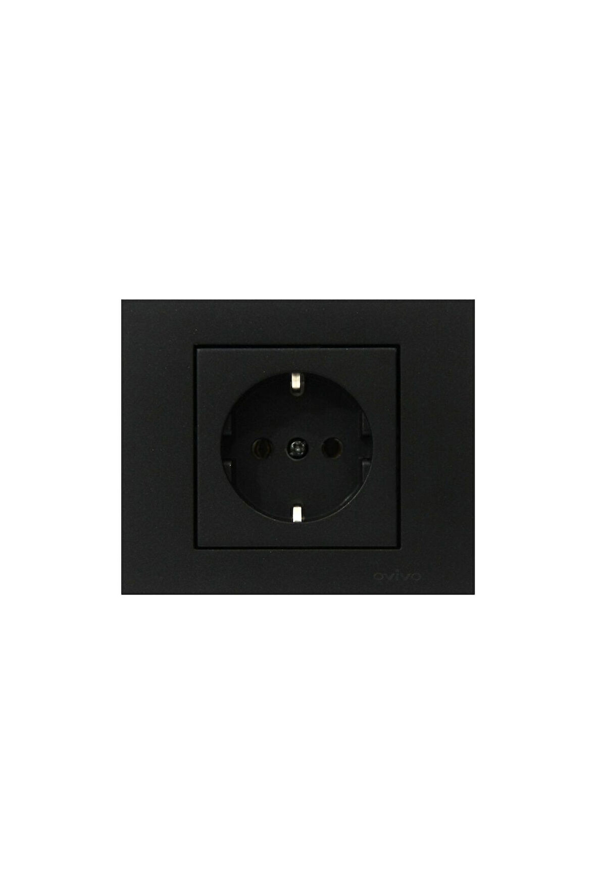 11 Adet Ovivo Grano Siyah Topraklı Priz Çerçeve Dahil 11'li