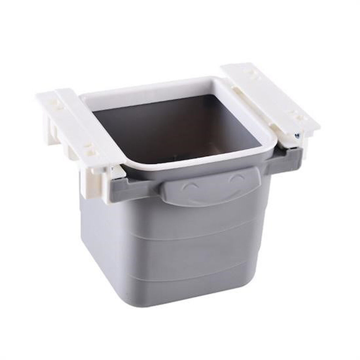 caselka® Mini Masa Çöp Kovası Plastik Tezgah Altı Geri Çekilebilir Yapışkanlı Görünmez Bölme Pratik
