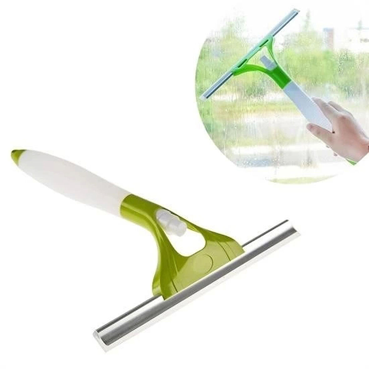 heyf HEYF® Pratik Spreyli Cam Sil Pencere Ayna Tezgah Duşakabin Temizleyici Püskürtmeli Silme Aparatı