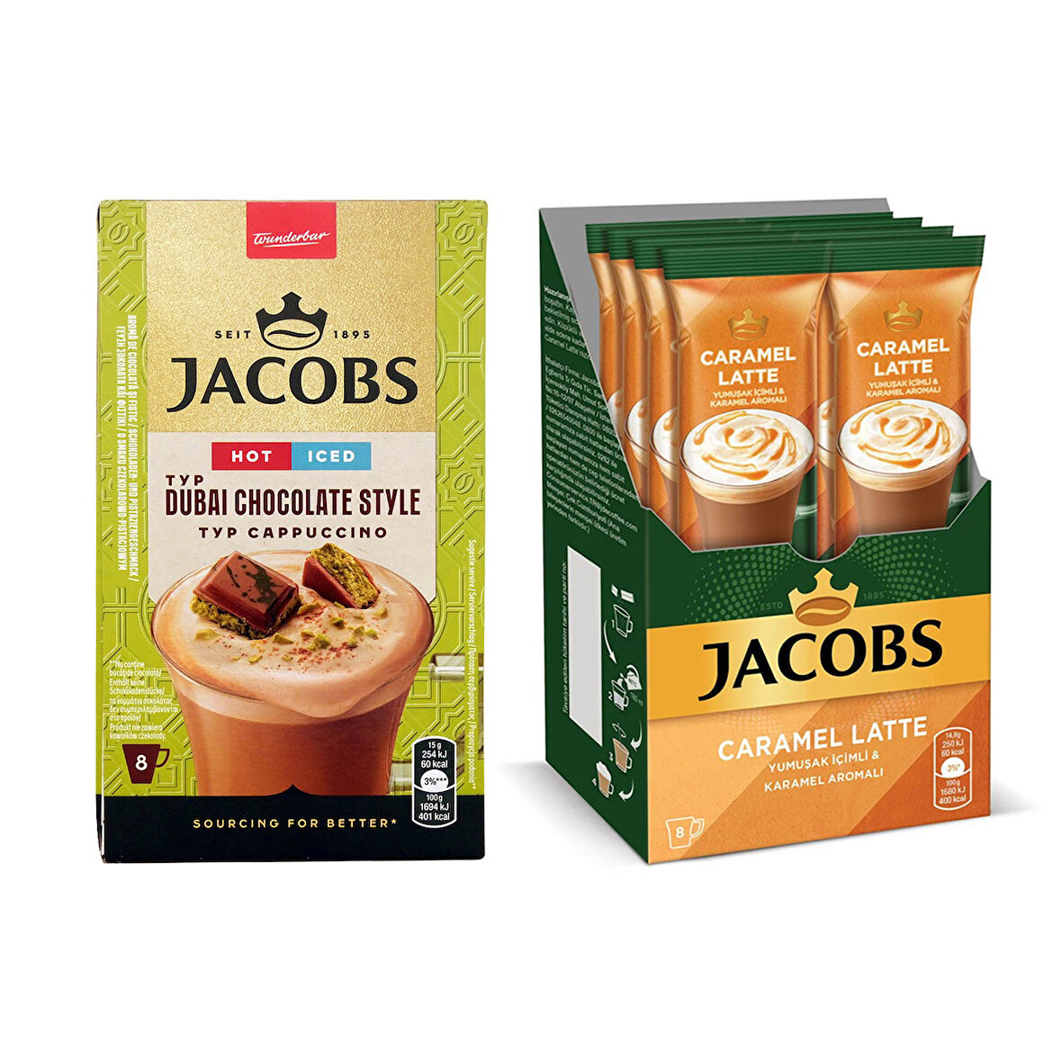 Jacobs Dubai Çik.Cappuccino / Caramel Latte 2 li Karma Paket