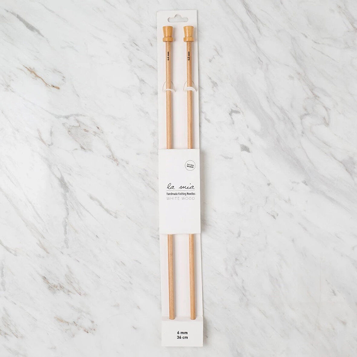La Mia Whitewood 6 mm 36 cm Ahşap Örgü Şişi
