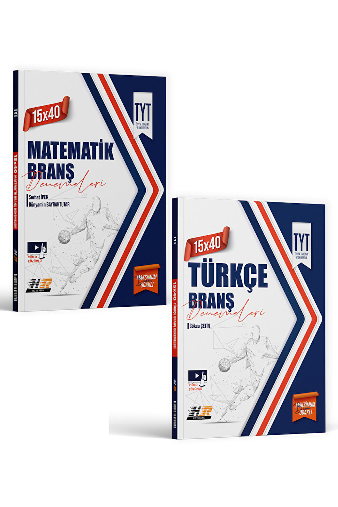 Hız ve Renk Yayınları TYT Türkçe ve Matematik 15 x 40 Branş Denemeleri Seti