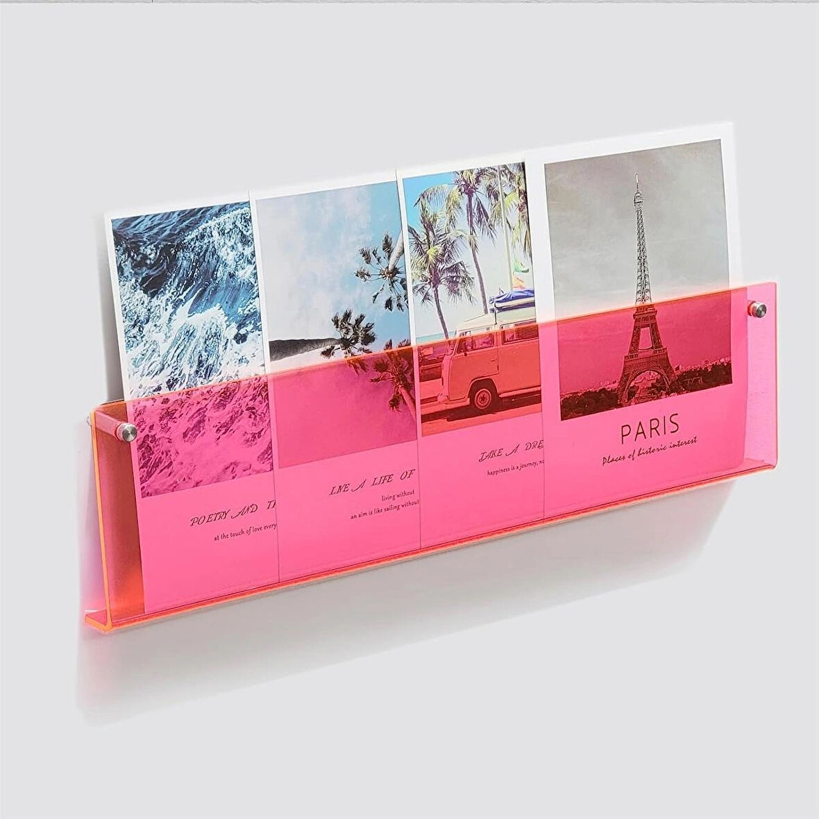  Dekoratif Kitap Raf (Neon Pembe 50cm)