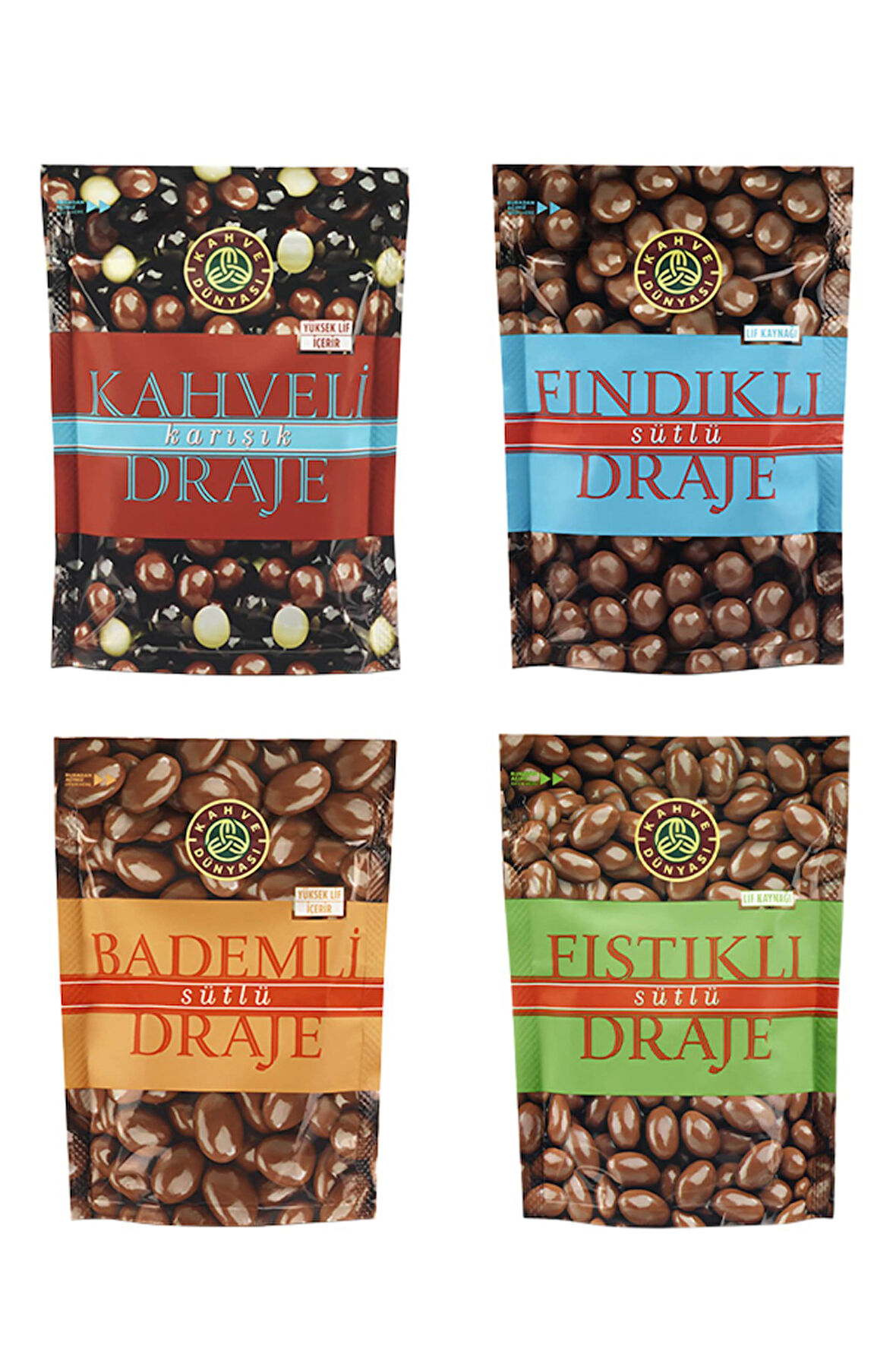 Kahve Dünyası Draje Mix 60 gr 4 lü Karma Kahve- Badem-Fıstıklı-Fındıklı