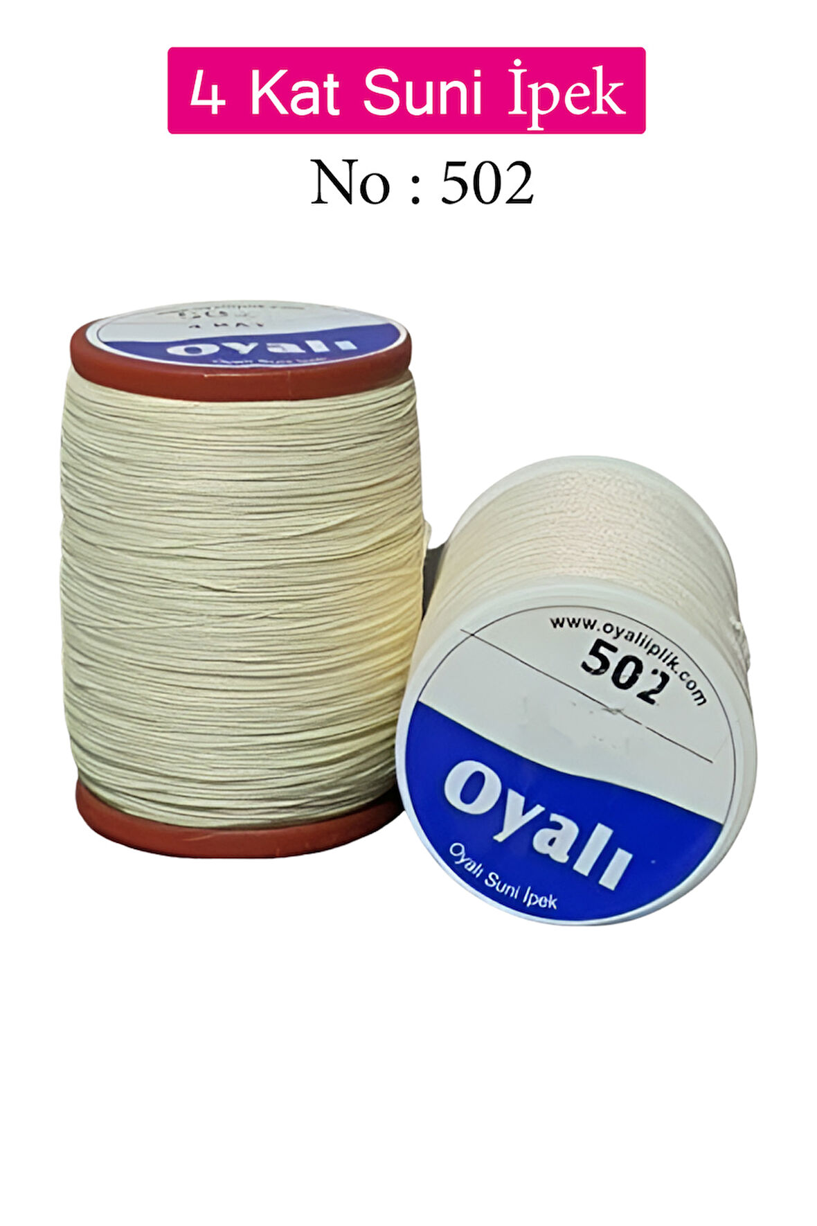 Oyalı 4 Kat Suni İpek İplik İğne Oyası Boncuk İpi Tığ Oyası No:502