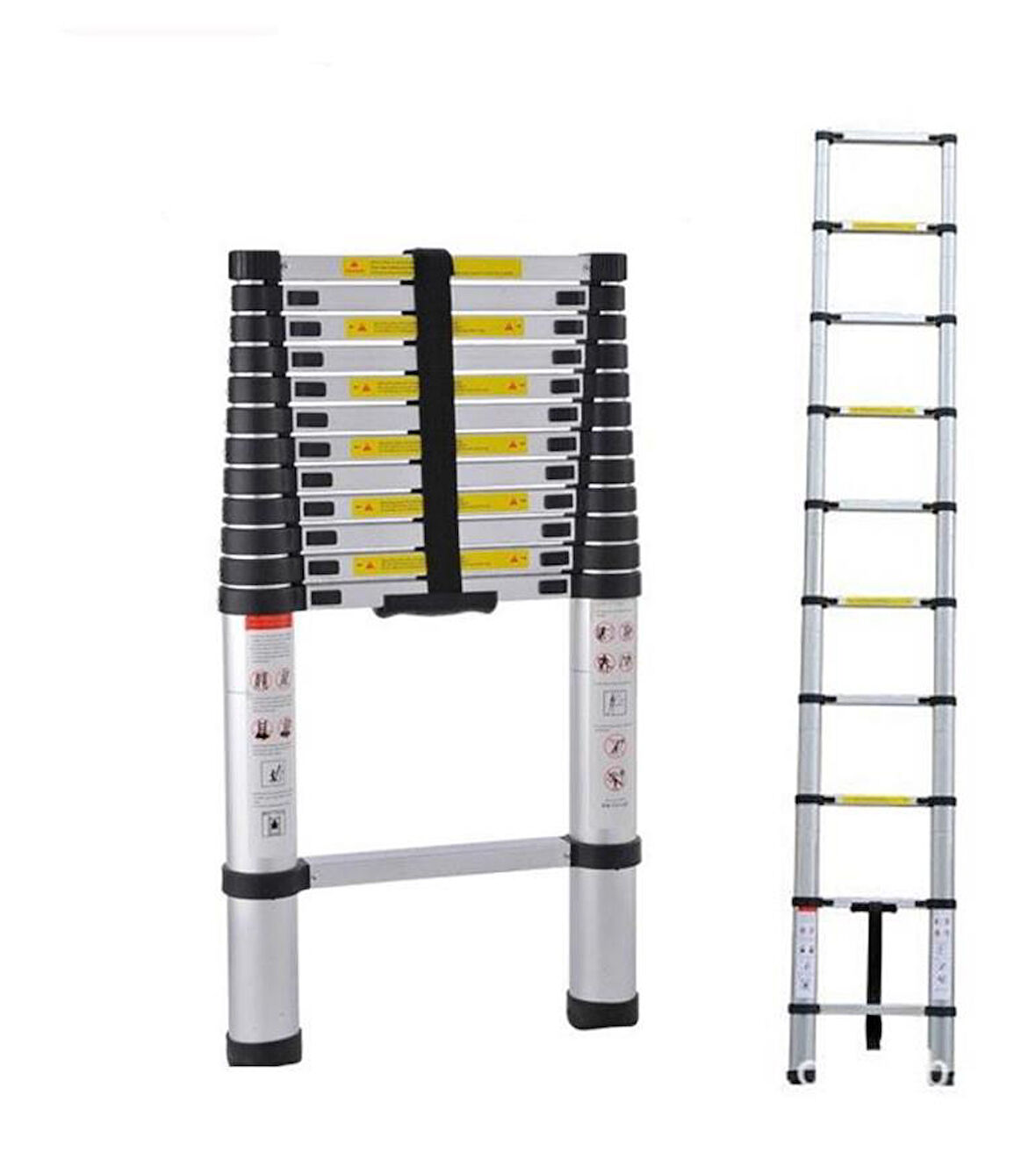 Ebax 2,6Mt Teleskopik Merdiven 9 Basamaklı