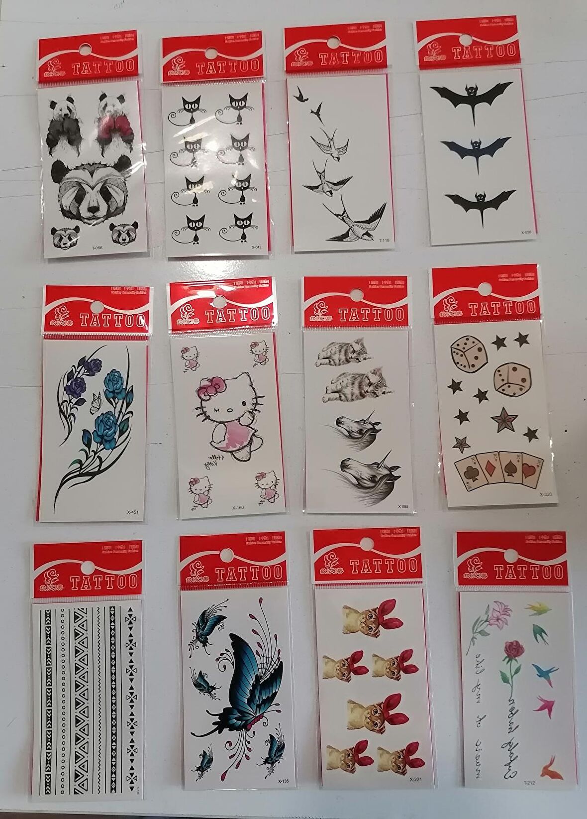Kuşlar 12 Adet Birden Yapıştırma Geçici Dövme Yapma Seti 