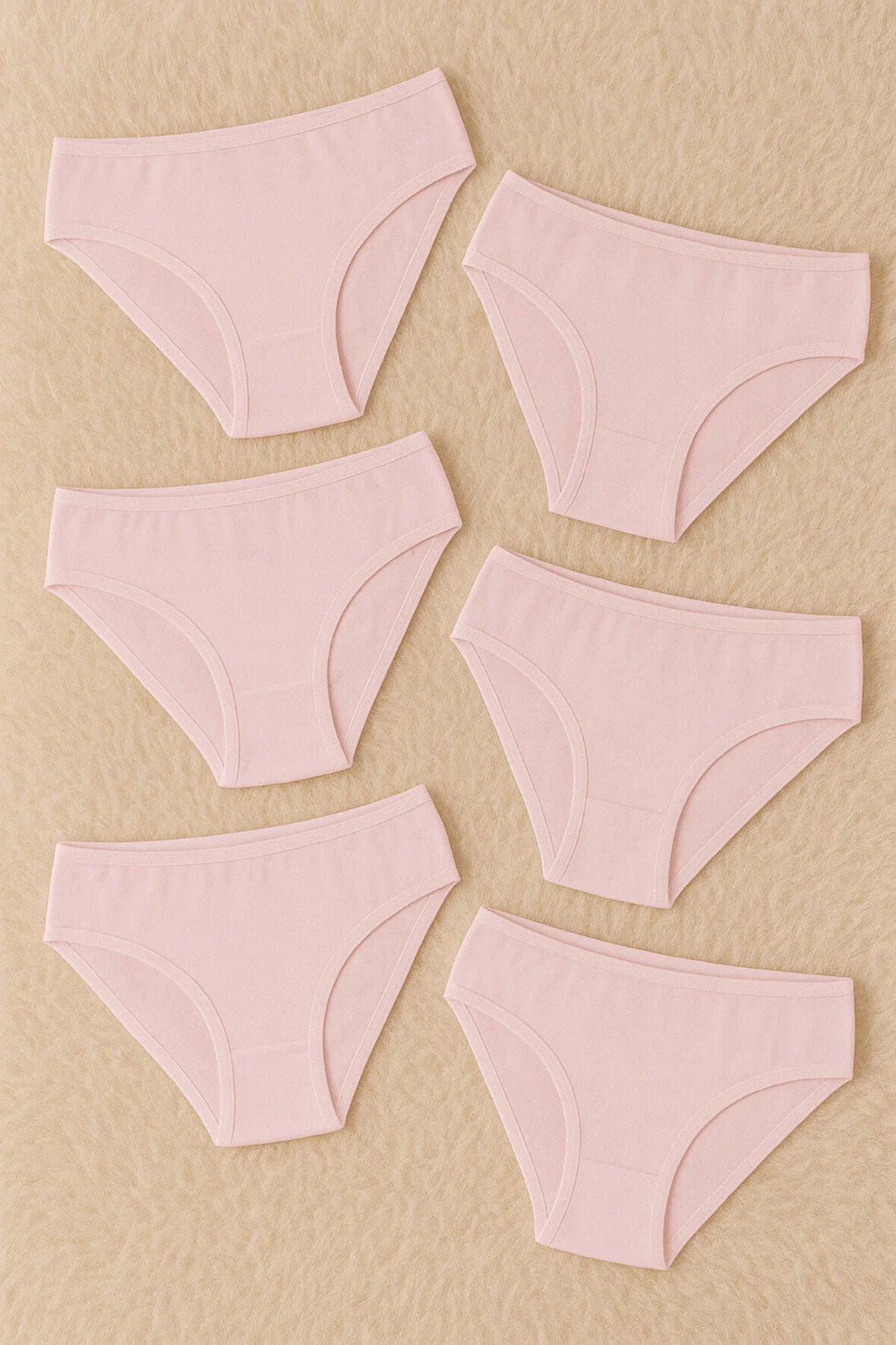 Pamuklu & Modal Esnek 6 Adet Beyaz Paris Model Bikini Külot LL.K51.O08.001