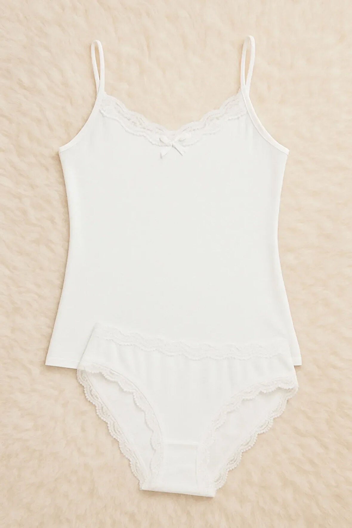 Kadın Giyim Dantel Detaylı 2'li Penye Takım LL.K63.O03.001