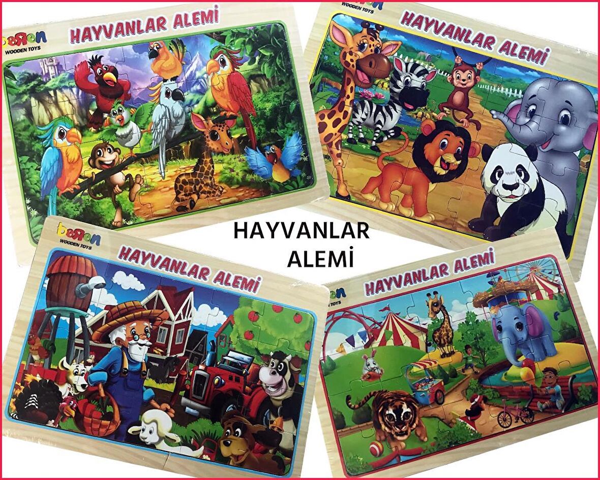 Sole Hayvanlar 20 Parça Çocuk Puzzle