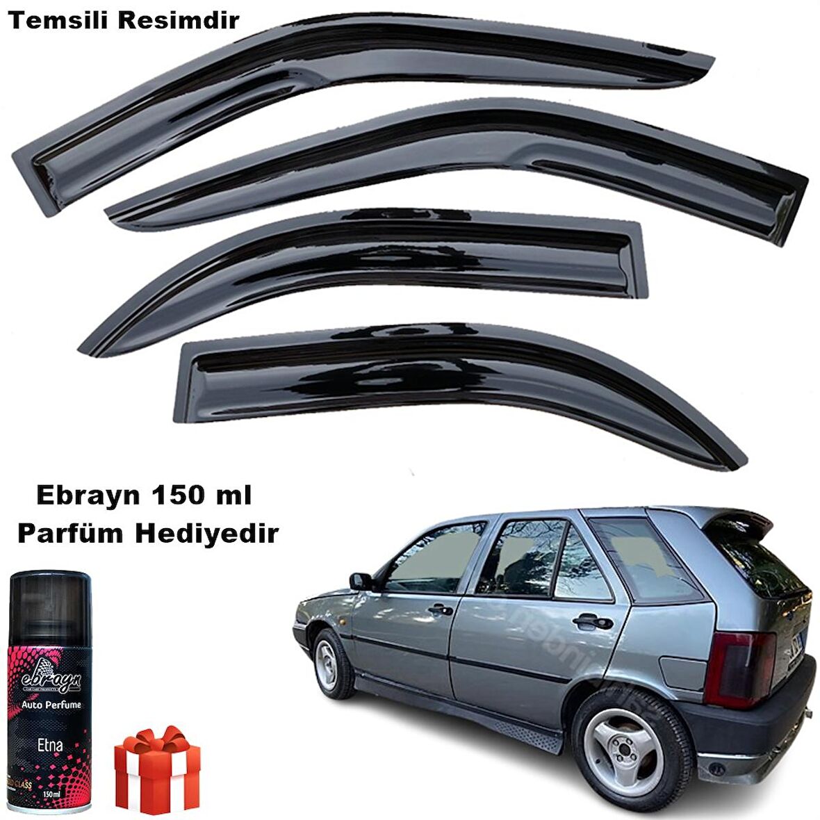 Fiat Tipo Mügen Cam Rüzgarlığı Tüm Kasalara Uyumlu 4 Lü Takım Koku Hediyeli