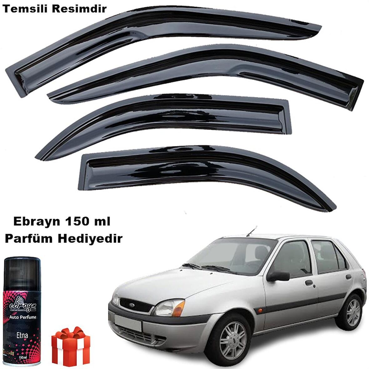 Fiesta Mügen Cam Rüzgarlığı 1990-2002 Arası 4 Lü Takım Koku Hediyeli