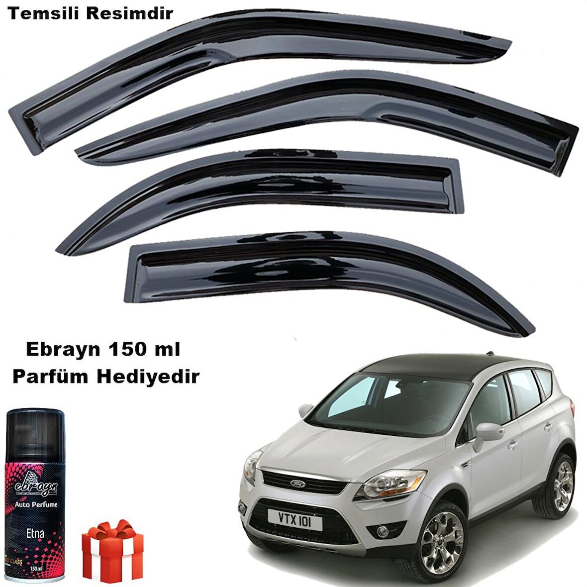 Kuga Mügen Cam Rüzgarlığı 2008 - 2012 Arası 4 Lü Takım Koku Hediyeli