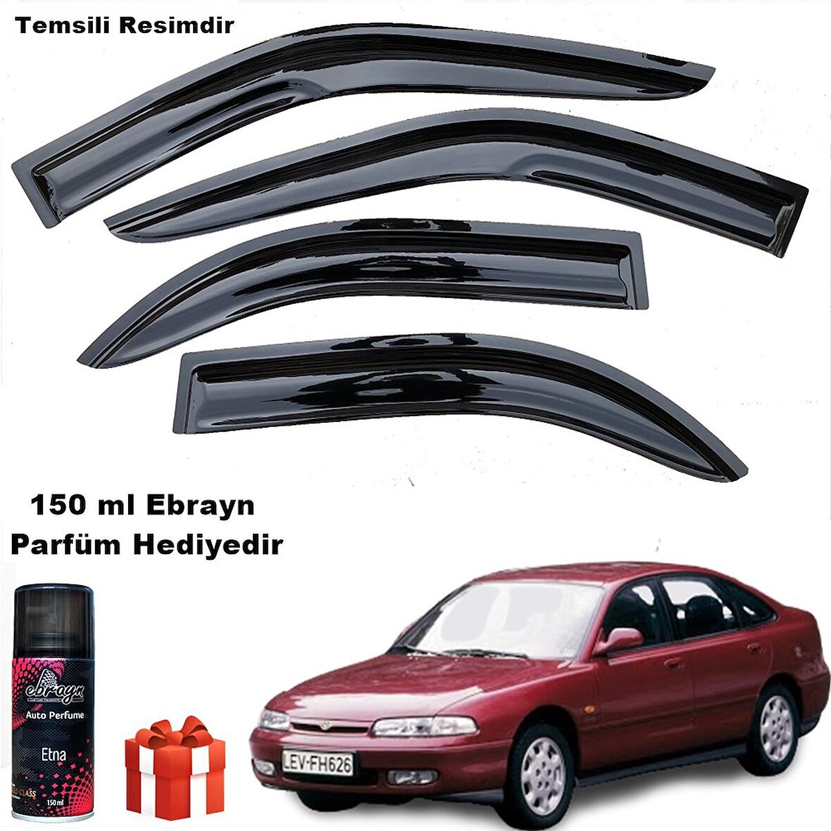 Mazda 626 Mügen Cam Rüzgarlığı Hb 1992 - 1997 Arası 4 Lü Takım Koku Hediyeli