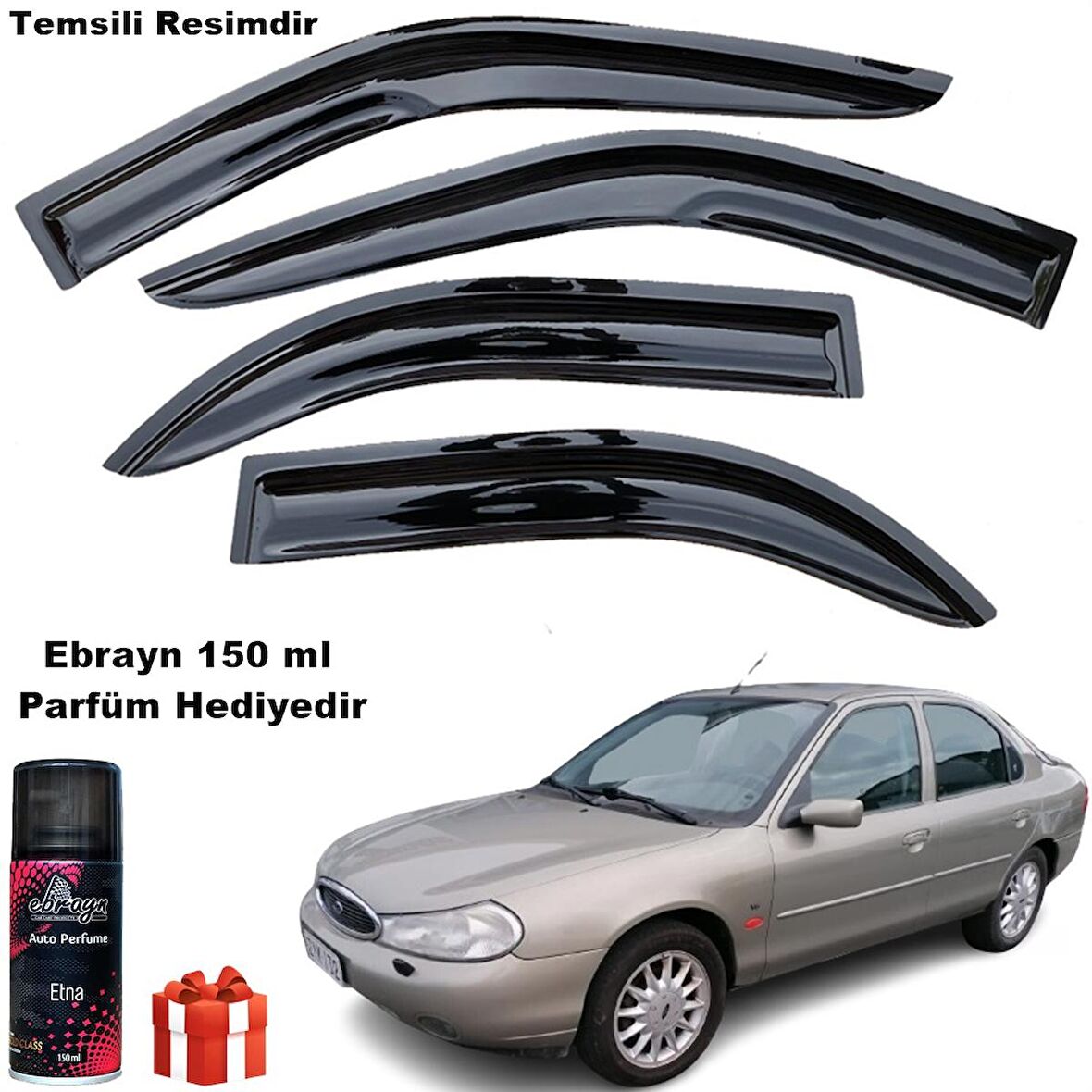 Mondeo Mk2 Mügen Cam Rüzgarlığı 1997-2001 Arası 4 Lü Takım Koku Hediyeli