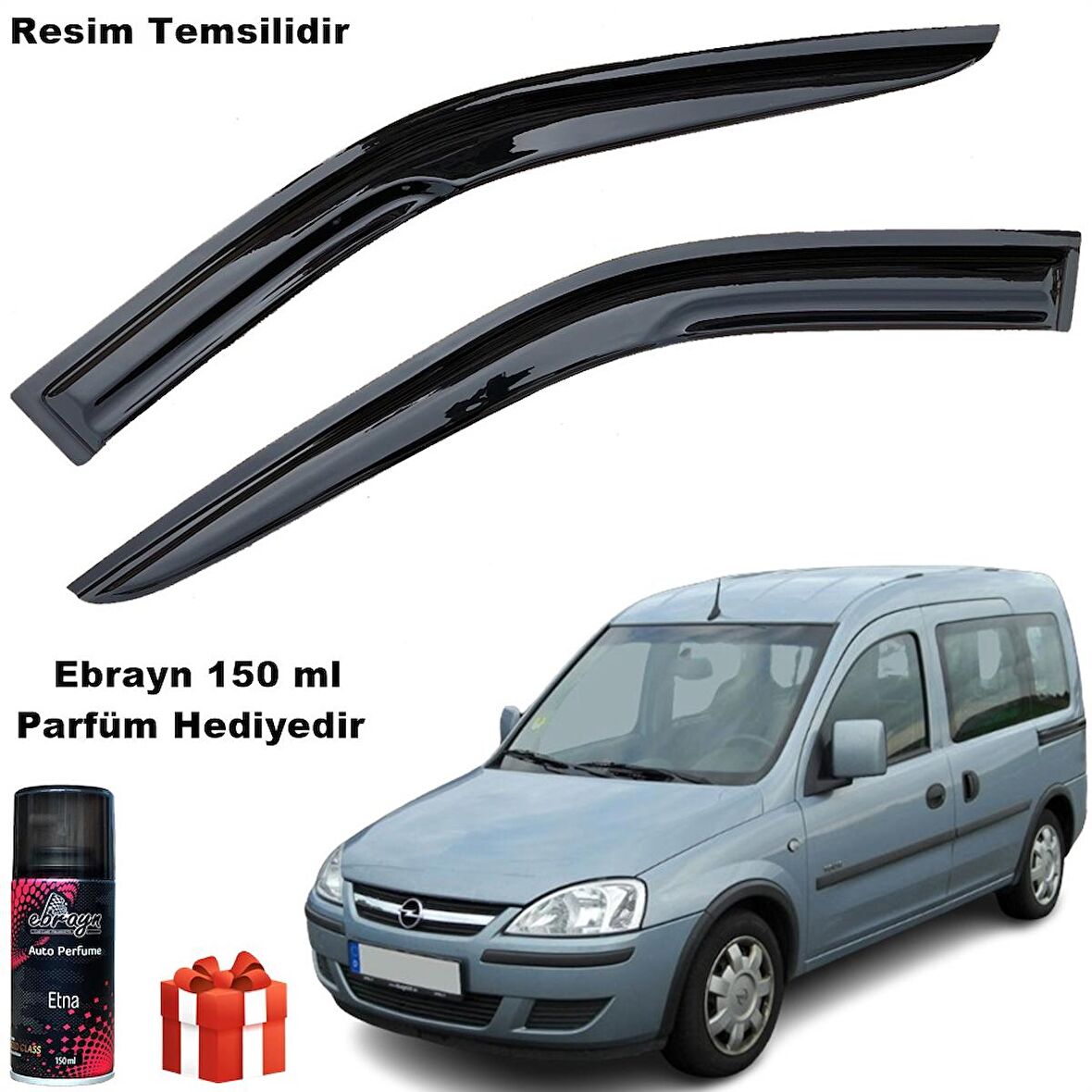Opel Combo Mügen Cam Rüzgarlığı 2001 - 2011 Arası Ön Iki Camlar 2 Li Takım Koku Hediyeli