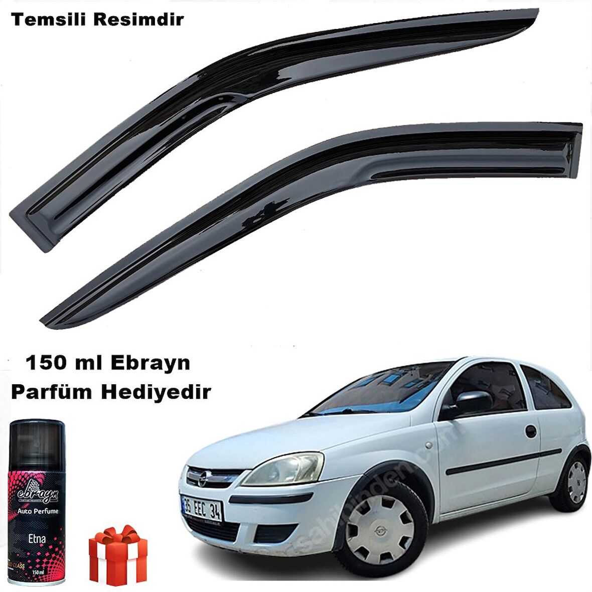 Opel Corsa C VAN Mügen Cam Rüzgarlığı 2000-2006 Arası 2 Li Takım Koku Hediyeli