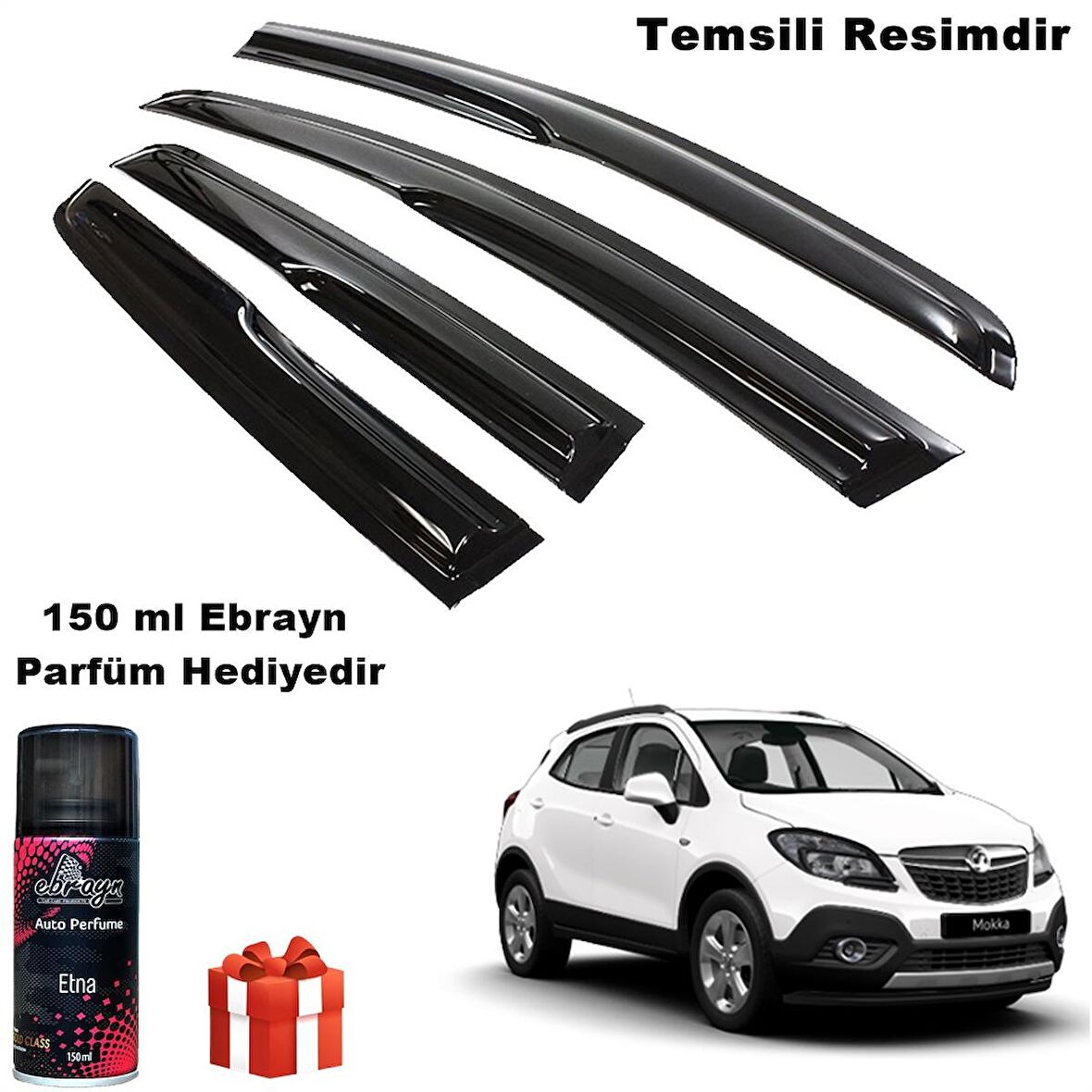 Opel Mokka Mügen Cam Rüzgarlığı 2012-2019 Arası 4 Lü Takım Koku Hediyeli