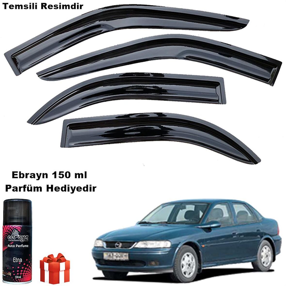 Opel Vectra B Mügen Cam Rüzgarlığı 1995-2002 Arası 4 Lü Takım Koku Hediyeli
